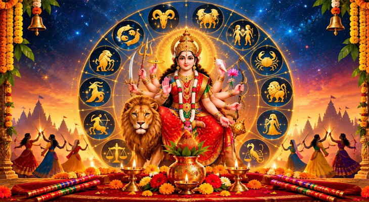 નવરાત્રીમાં 100 વર્ષ પછી ગજકેસરી રાજયોગ, 7 રાશિઓને લાભ